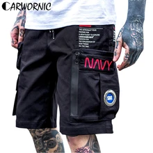 CARWORNIC, мульти карманы, хип-хоп, короткие Джоггеры для мужчин, Харадзюку, уличная одежда, короткие спортивные штаны, повседневные мешковатые, военные карго шорты