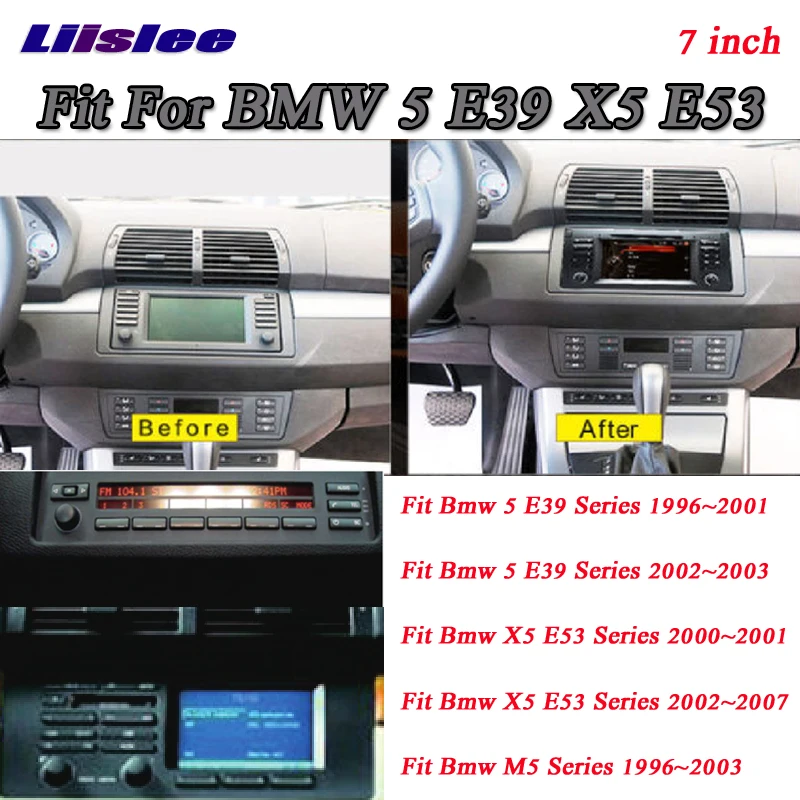 Flash Deal Liislee For BMW 5 E39 X5 E53 Stereo Radio 3G Canbus DVD Player BT GPS MAP Navigation 1080P HD Screen System Original NAVI Design 5