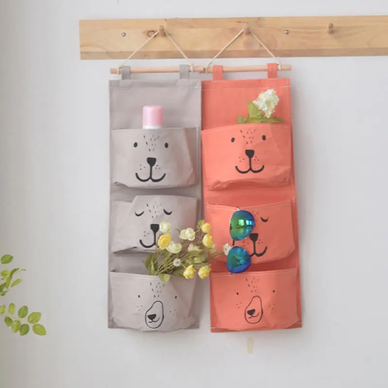 JX-LCLYL Wall Hanging Storage Bags Children Kids Room Linen Closet Stuff Organizer Pouch