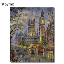 Картина «сделай сам» по номерам, уличный вид, уличная архитектура, цифровая картина маслом, украшение для дома, подарочное украшение, картина, VA-0007