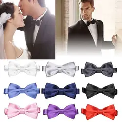 YJSFG дом Для женщин свадебные галстуки 33kinds регулируемые атласные Для мужчин смокинг галстук Классический вечерние Новинка Bow Tie Solid Бизнес