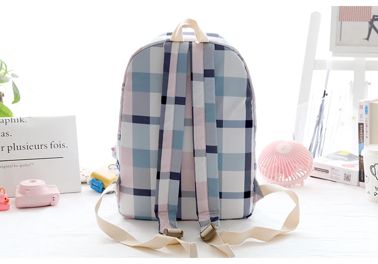 Милый стильный женский рюкзак в клетку для подростков, школьные сумки для книг, рюкзак для отдыха для девочек