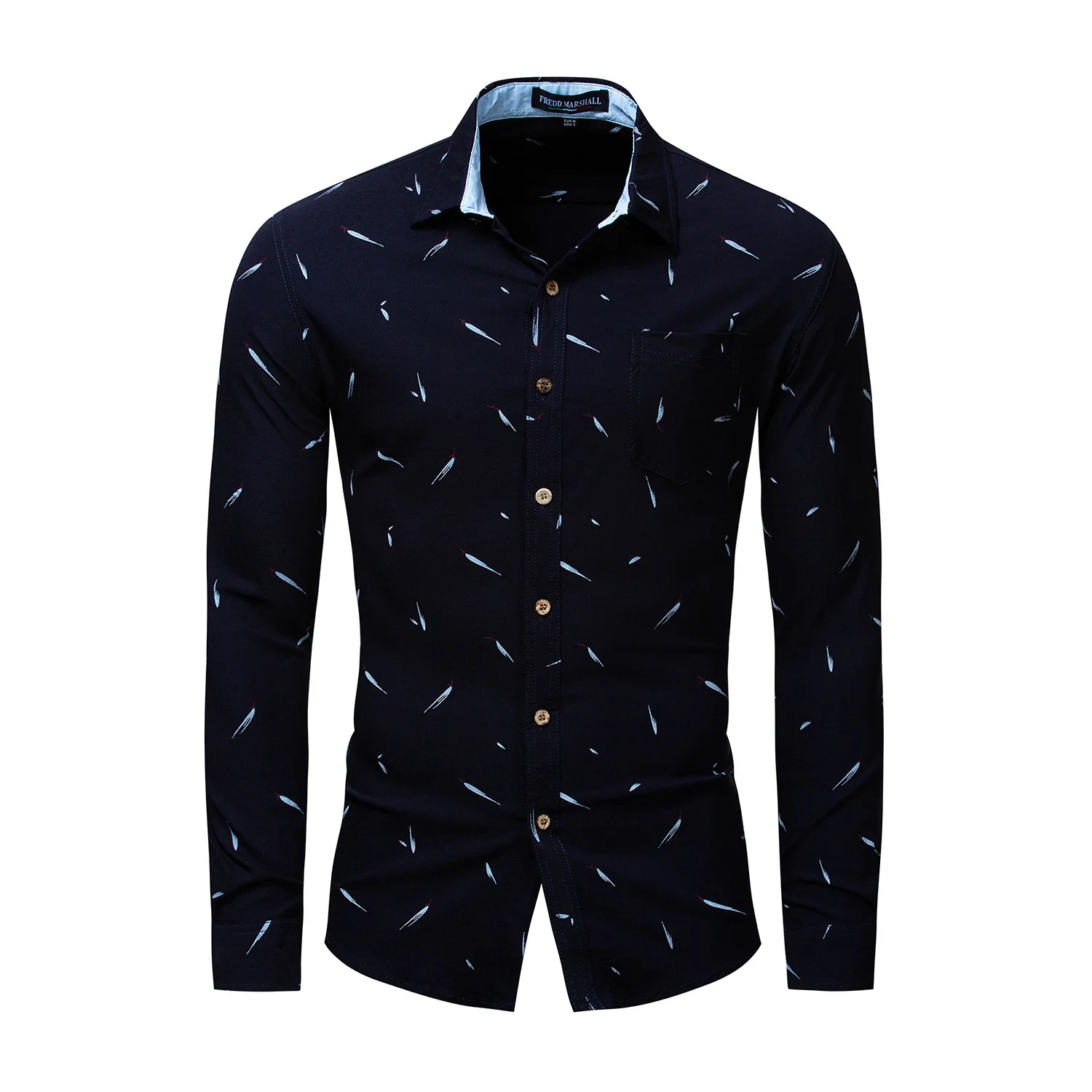 

2020 Vomint printing men's long-sleeved casual men's shirts summer and autumn men's shirts cool men's new fashion shirt