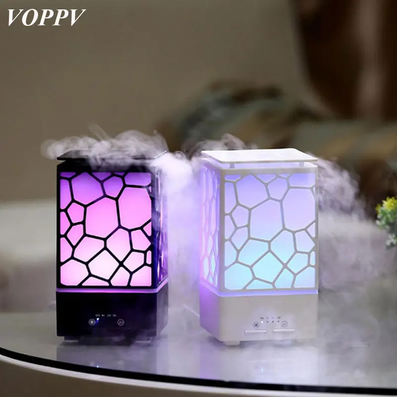 

VOPPV LED Night Light Bedside Lamp for Bedroom 2 In 1 Usb Multifunctional Aromatherapy Diffuser Machine Cube Ultrasonic Air Lamp