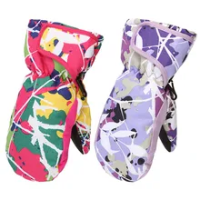 Детские Лыжные варежки водостойкие ветрозащитные легкие дышащие Рипстоп ткань Зимние перчатки для девочек и мальчиков#288792