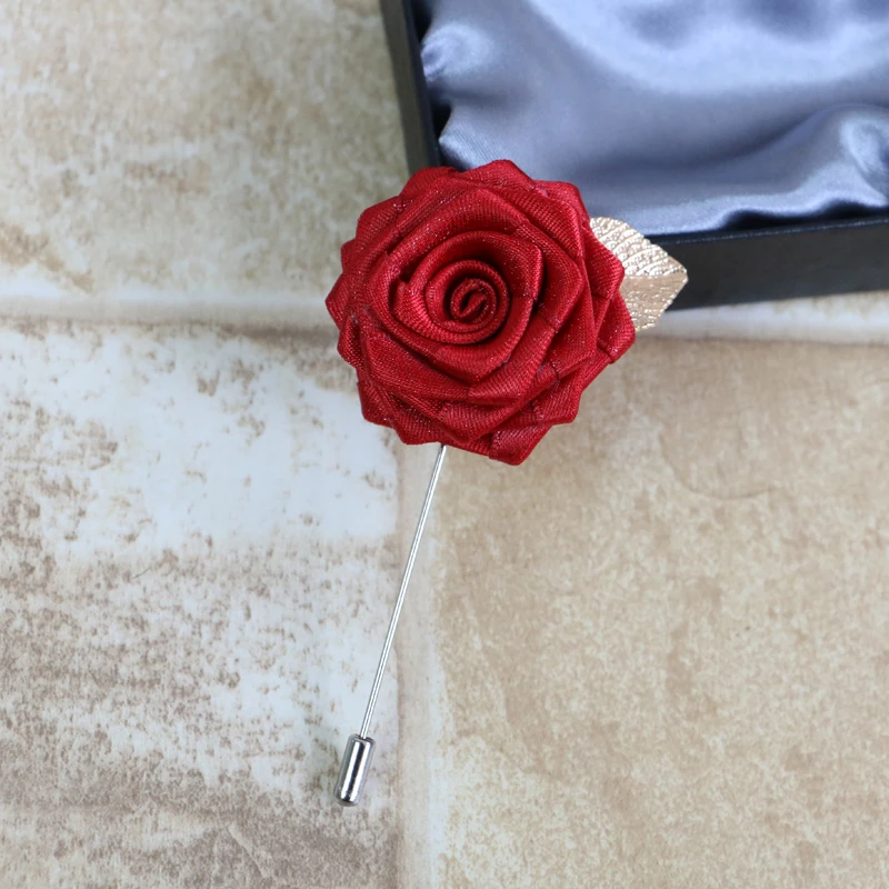 

New Lapel 8 Colors Flower Daisy Handmade Boutonniere Stick Brooch Pin Men Cool Beautiful Accessories In Party Wedding Hijab Pins