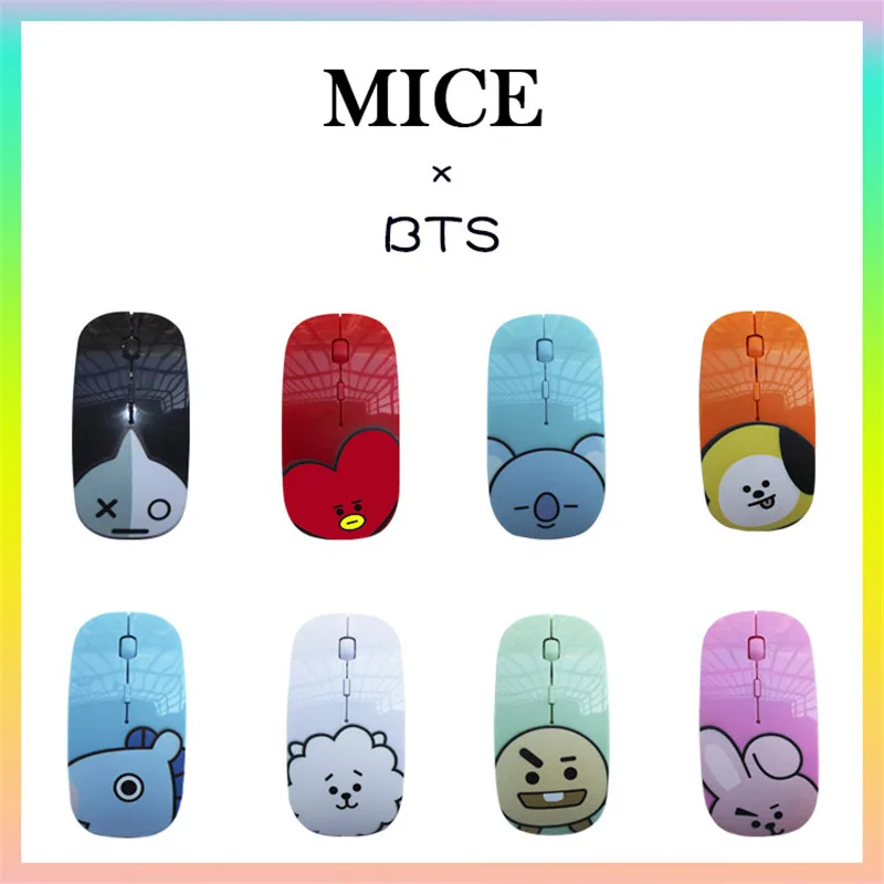 

KPOP Bangtan Boys Album Wireless Mouse Computer Mouse Silent USB Optical Mice For Laptop PC Jewelry Findings JCF670