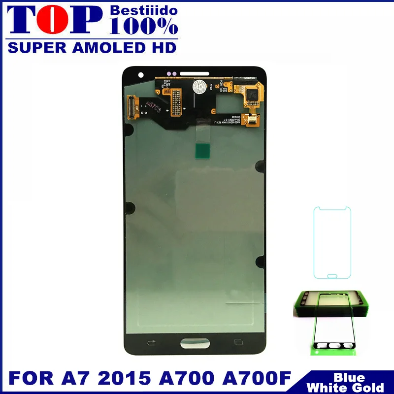 

For Samsung Galaxy A7 2015 A700 A7000 A700H A700F A700FD LCD Display Touch Screen Digitizer Assembly Sticker Super AMOLED LCDs