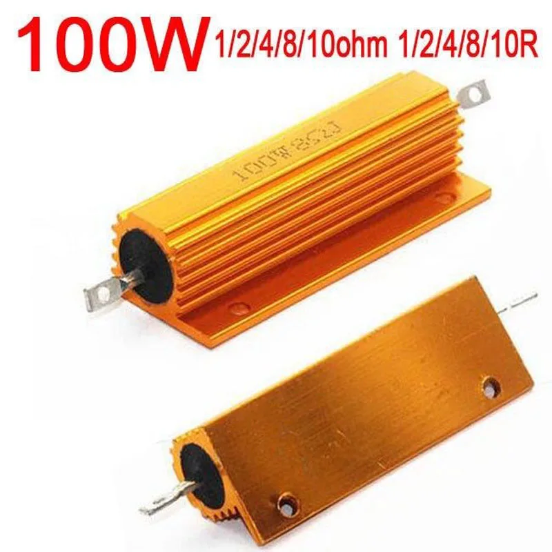 100 Вт 1ом 1R 2ом 2R /4 Ом 4R / 8ohm 8R 10ohm 10R силовой металлический резистор для пробирки amp
