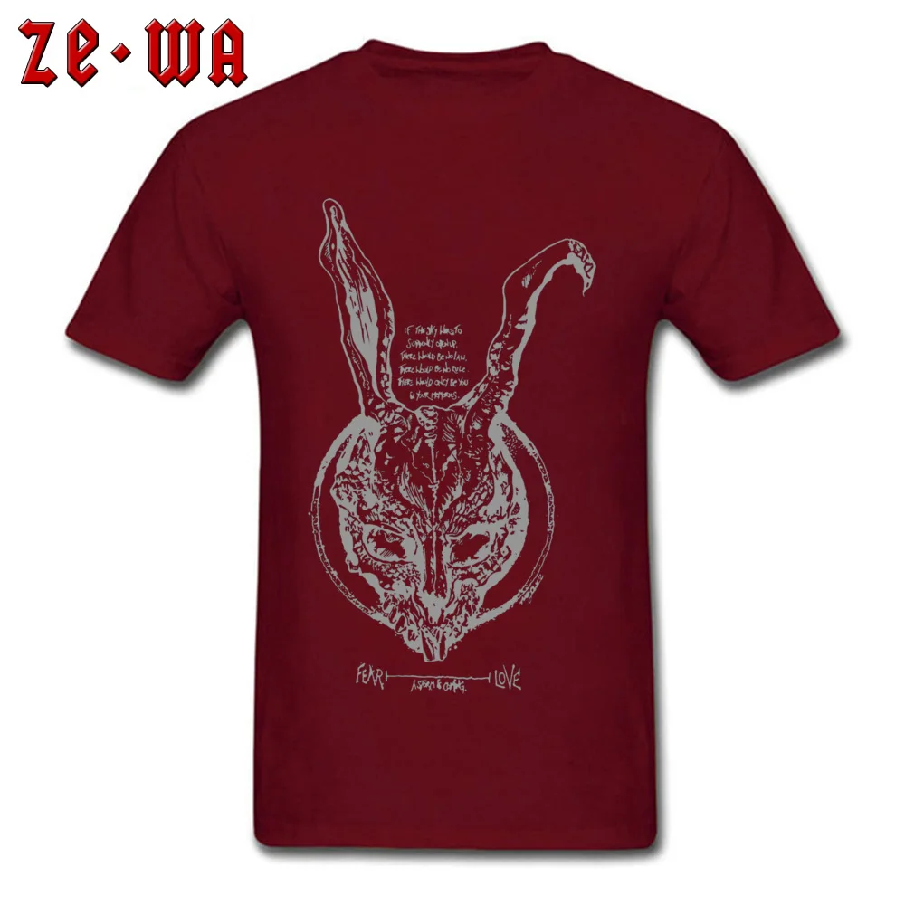 Company Donnie darko 6774 Custom Short Sleeve Tshirts Summer/Fall Round Neck All Cotton T Shirt for Men Tee Shirt Funny Donnie darko 6774 maroon