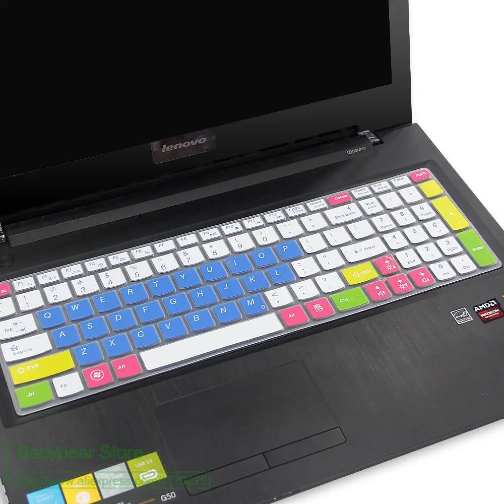 Saco Keyboard Protector Silicone Skin Cover for Lenovo G50-80 80L0006KIN 15.6-inch Laptop Black with Clear Saco Keyboard Protector Silicone Skin Cover for Lenovo G50-80 80L0006KIN 15.6-inch Laptop Black with Clear