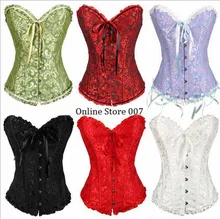 2016 New S-6XL Sexy Corset Lace up Bandage Bustier Overbust Waist Trainer Cincher Body Shaper Women Underwear Plus Size Gc1