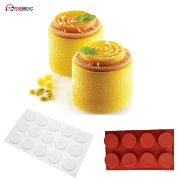 

SHENHONG 2PCS/Set Product Mix Tourbillon Art Silicone Cake Moulds Dessert 3D Mousse Chocolate Moule Pastry Bakeware Mold Pan
