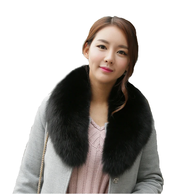 

Winter Women Genuine Fox Fur Collar Muffler Real Fur Scarf Accessory Women's Real Fur Scarf Wrap Stole