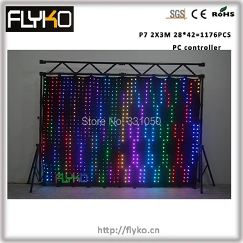

Free shipping 2x3m P7CM led Matrix Backdrop RGB