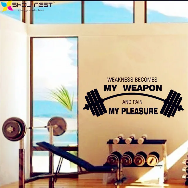 Fitness Motivational Quotes Wall Art Decals Decor Gym Studio Fitness Motivational Quotes Wall Art Decals Decor Gym Studio Decal Vinyl Sticker