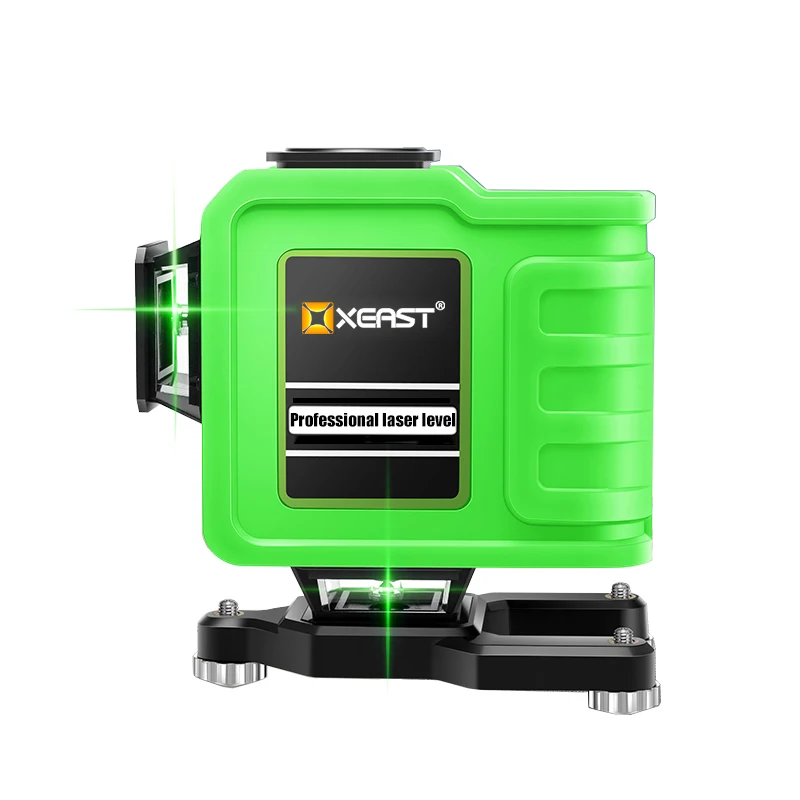 XEAST 12 line poziom lasera 3D do układania płytek samopoziomujący poziome i pionowe krzyż Super mocny zielony 360 poziom lasera XEAST 12 line poziom lasera 3D do układania płytek samopoziomujący poziome i pionowe krzyż Super mocny zielony 360 poziom lasera