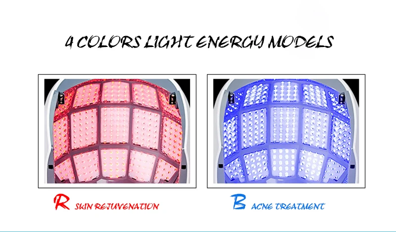 Дропшиппинг 4 цвета маска для лица PDT фотон красота светодиодный маска для лица для лечения акне машина для красоты
