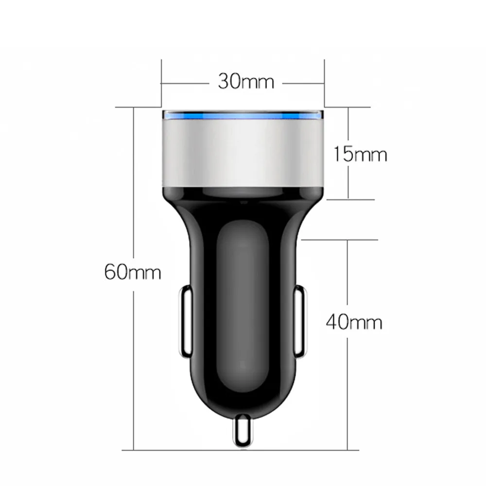 3.1A мини USB Автомобильное зарядное устройство для 2 портов ЖК-дисплей 12-24 в быстрое зарядное устройство автомобильное зарядное устройство двойной USB автомобильный адаптер зарядного устройства для телефона в автомобиле