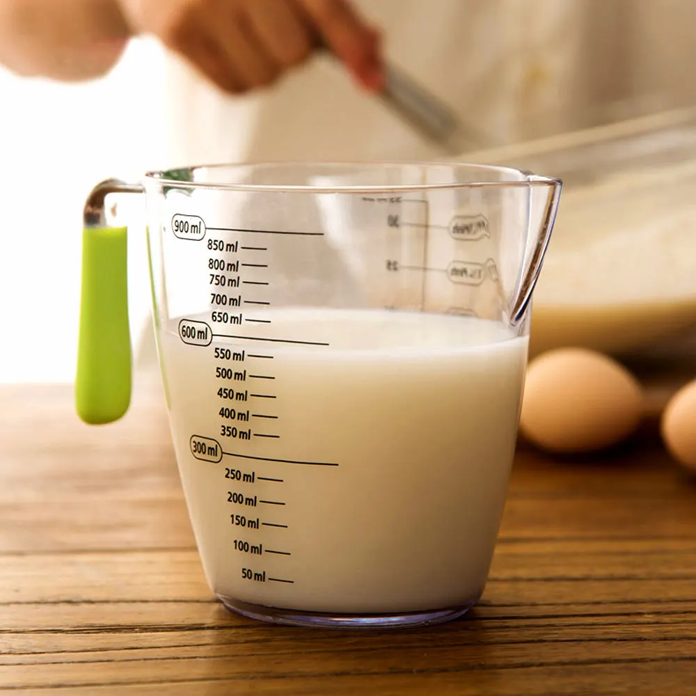 900 Ml Safe En Plastique Transparent Tasse A Mesurer Balances Becher Jug Cuisine Ustensile De Cuisson Lait De L Eau Liquide De Mesure Outils De Cuisine Outils Aliexpress