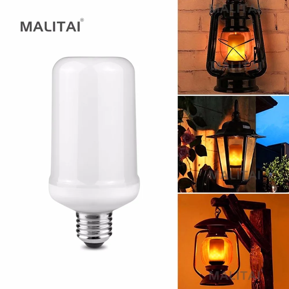 

LED Flame lamp Simulation Fire Burning Flickering Flame light Bulb E27 110V 220V Holiday Decoration New Year Christmas light
