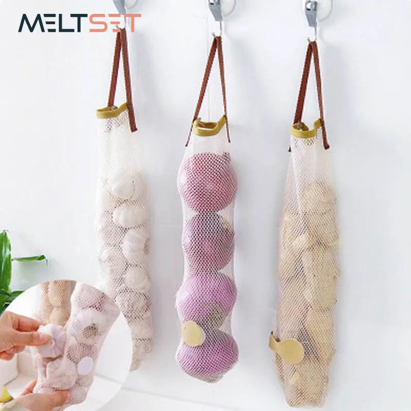 Mesh Grocery font b Bag b font font b Drawstring b font Wall Hanging font b