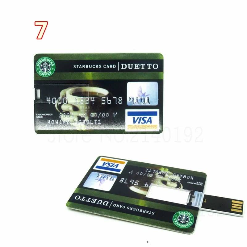 100% реальная емкость Водонепроницаемая Супер тонкая кредитная карта USB флеш