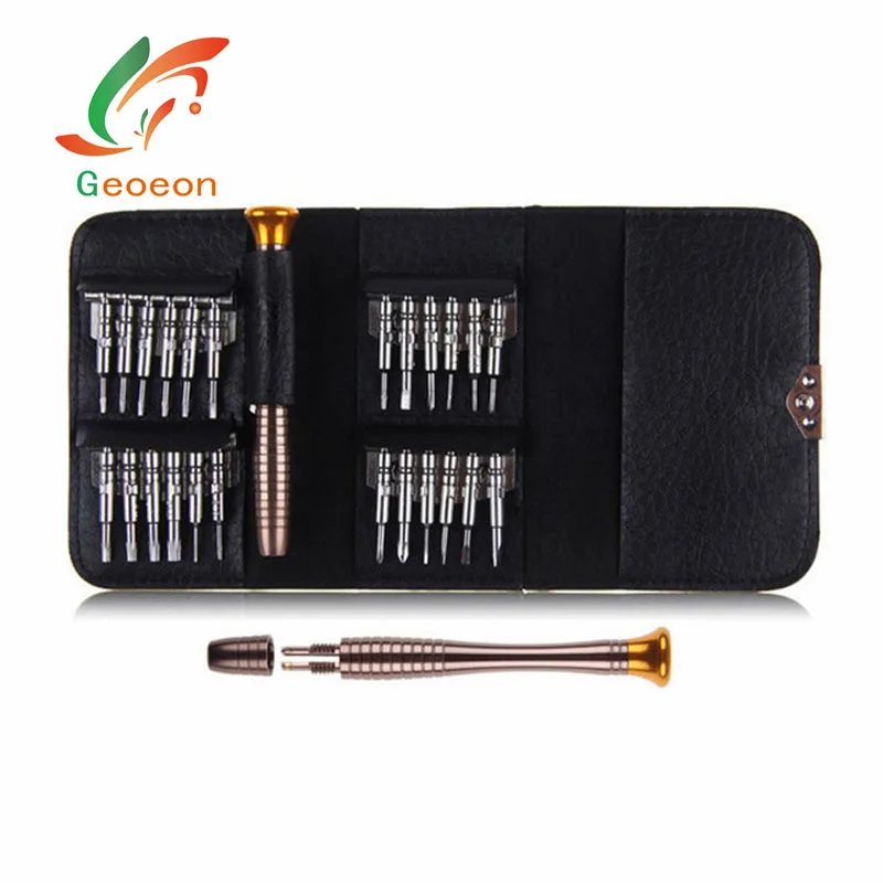 

Geoeon Screwdriver Set 25 in 1 Electronic Torx Screwdriver Opening Repair Tools Kit For Tablet PC iPhone Multitul Tools D11