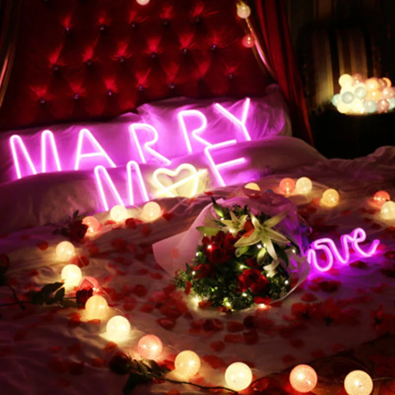 

DIY Letters Numerals Led Neon Sign Light 3 Color Holiday Xmas Party Wedding Decorations Night Lamp Bar Home Wall Decor Fashion