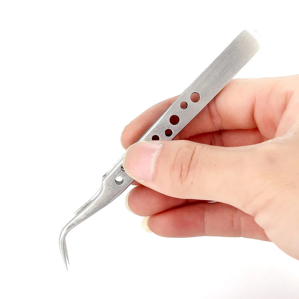 Electronics Industrial Anti-static Curved Straight Tip Precision Tweezers Stainless Forceps Phone Repair Hand Tools Sets