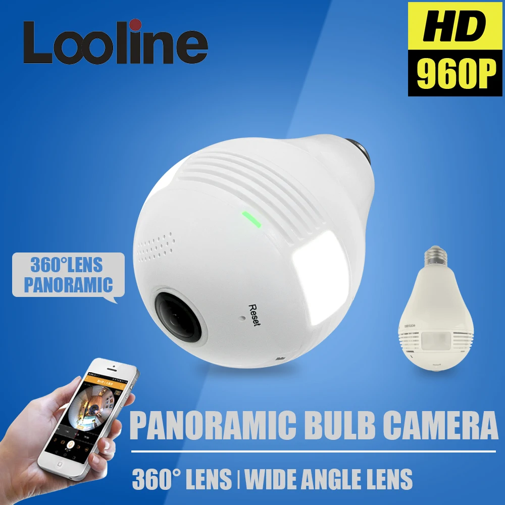  1.3MP Bulb Wireless IP Camera Wifi Camera Wi-Fi MINI E27 Lamp CCTV Network Surveillance Motion Detection Home Panoramic Camara 