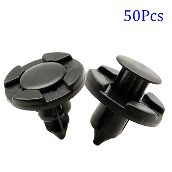 

Fender Replacement Decor Push pins Fastener Clips Interior Bumper Fixing Black Accessory 50pcs 8mm Car Automotive