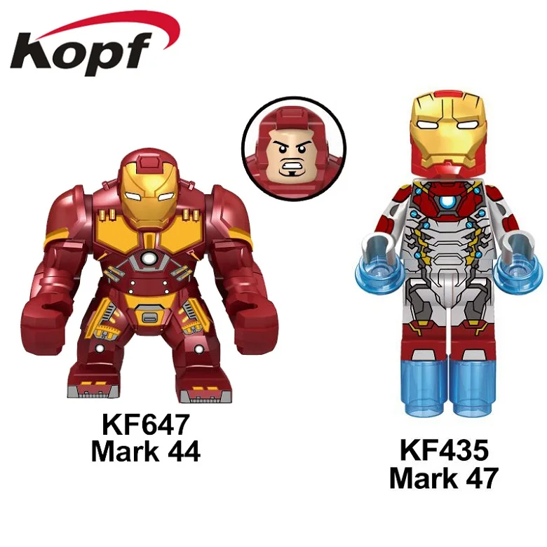 

Building Blocks Single Sale Model Iorn Marvel Man 7CM With 4.5CM Big Action Collection Toys For Children KF647+KF435