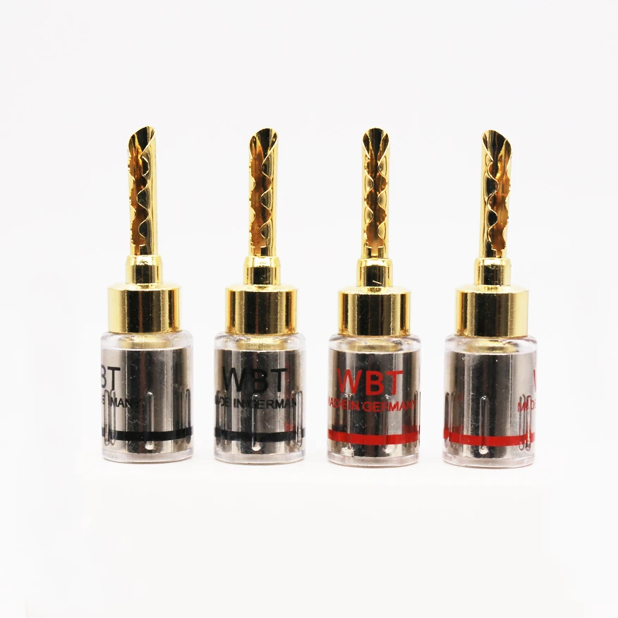 

4pcs Banana plug Gold Plated Speaker Wire Spade Terminal Connector Plug