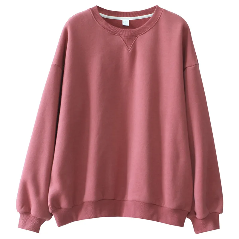 2018 Fall Thick Fleeced Pullovers Hoodies Women High