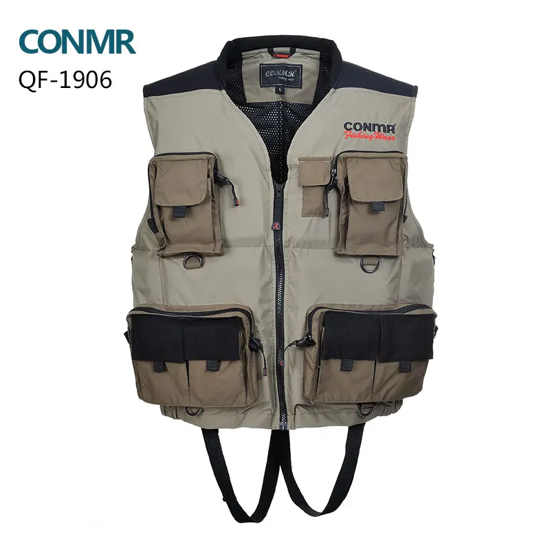 Men Fishing vest professional fishing life vest multi pocket waterproof