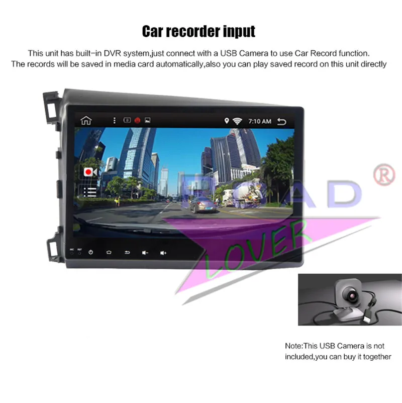 Flash Deal Roadlover Android 8.1 Car Multimedia Radio Player For Honda Civic 2012 2013 2014 Stereo GPS Navigation Automagnitol 2 Din NO DVD 12
