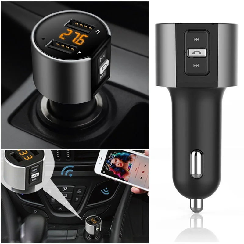 VicTsing Car Bluetooth FM Transmitter Wireless Radio Adapter MP3 Player & Car USB Charger 5V3.4A Modulator BT Handsfree Car Kit (6)