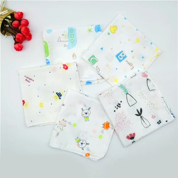 

12pcs Cartoon Towels 20cm Kids Hand Towel Cotton Face Towels Bathroom handdoeken baby hydrofiel doeken serviette toallas T02