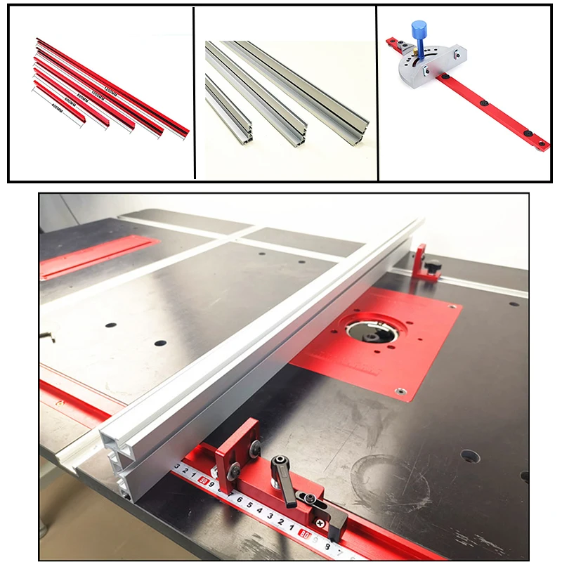 

400mm/600mm/800mm Standard Aluminium T-track 45mm Width Profile 75mm Height with T-tracks Miter Gauge Accessories DIY Tool