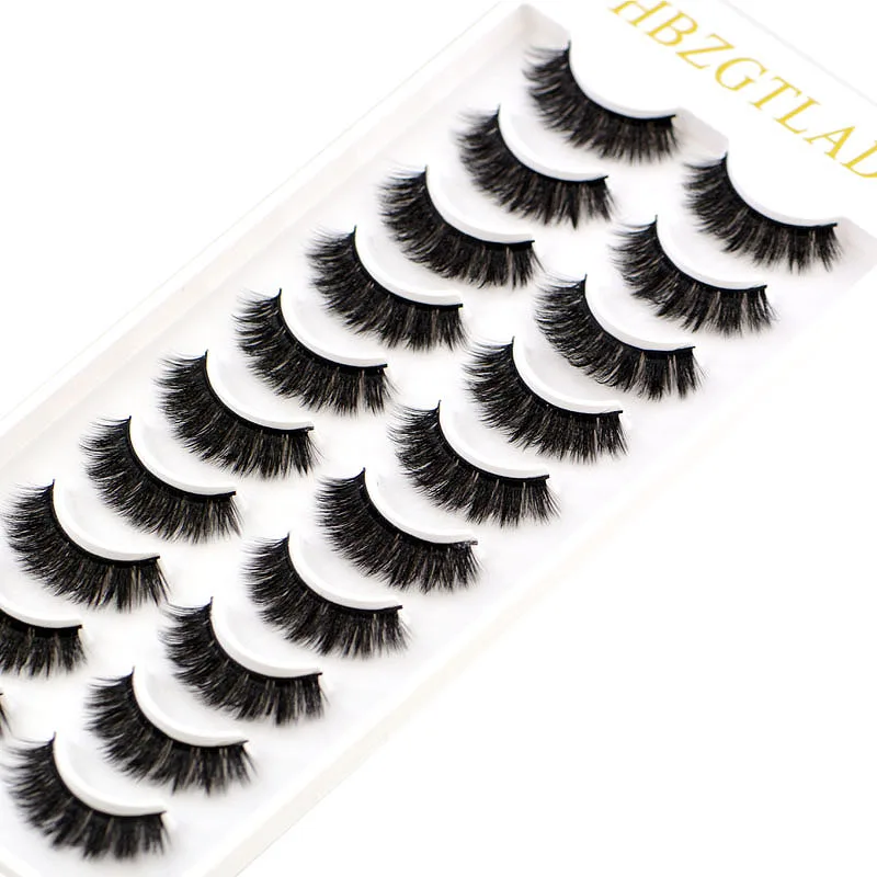 

NEW 10 pairs 100% Real Mink Eyelashes 3D Natural False Eyelashes 3d Mink Lashes Soft Eyelash Extension Makeup Kit Cilios