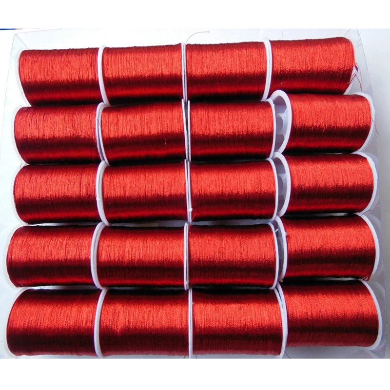wholesale 20 roll RED beautiful gold thread embroidery thread sewing