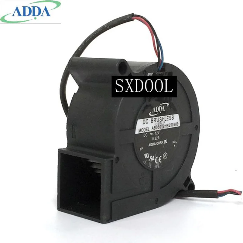 Для ADDA AB06012HB250300 6025 6 см 12В 0.22a Вентилятор проектора охлаждения| |