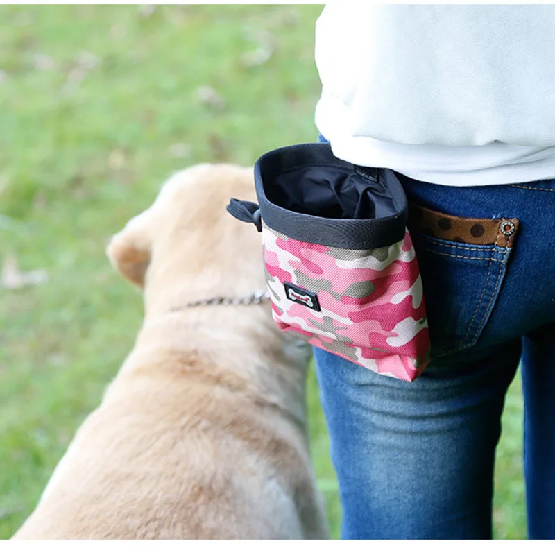 Pet Dog Training Bags Camouflage Oxford Puppy Dog Food Treat Pockets