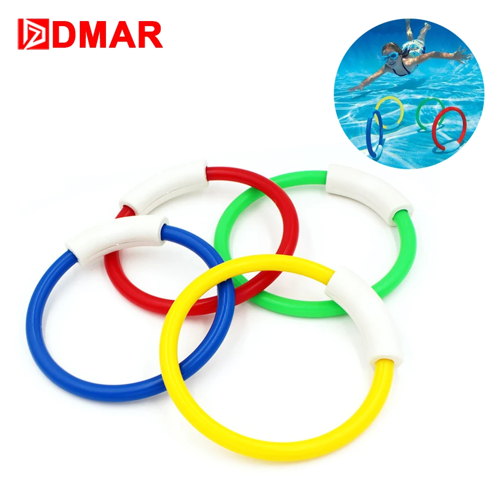 

DMAR Swimming Pool Diving Ring Underwater Float Grasp Circle Toys Fun Summer 4 Color 2017 NEW