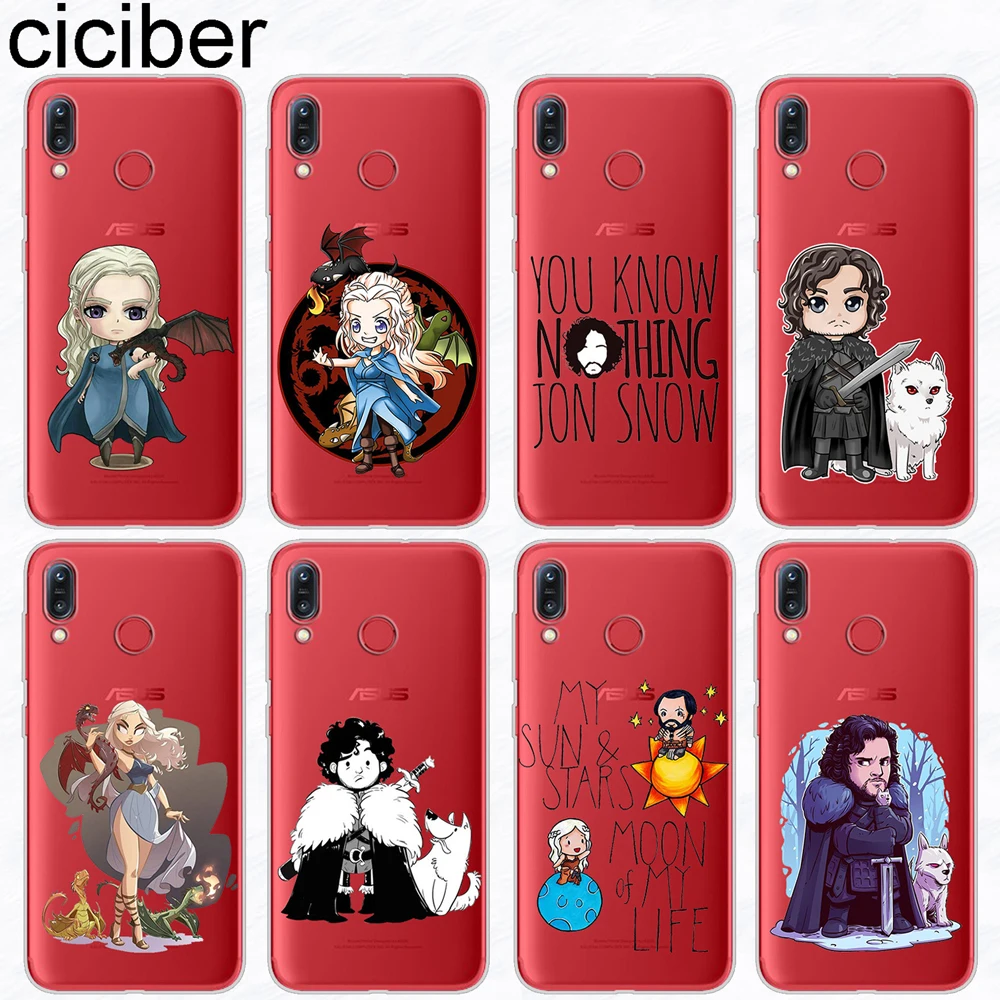 

ciciber Game Thrones Phone Case Coque for ASUS Zenfone Max Plus Pro M1 ZB555KL ZB570TL ZB601KL ZB602KL Soft Silicone Cover Funda