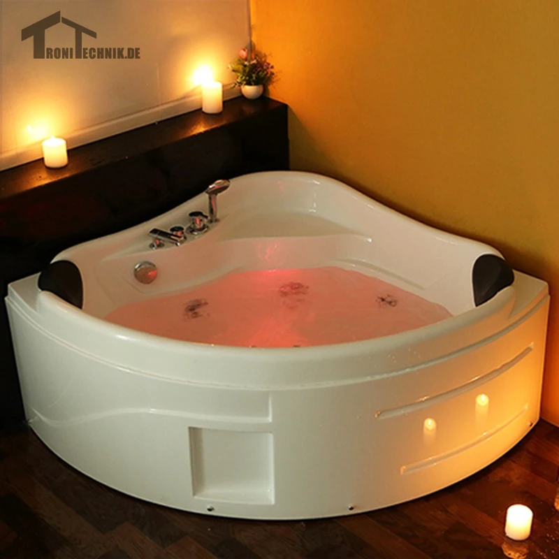 1300mm whirlpool Massage 2 person Bathtub Hot tub Wall Corner Acrylic