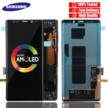 Супер AMOLED 6,4 ''lcd с рамкой для SAMSUNG GALAXY Note 9 Note9 N960 N960F дисплей кодирующий преобразователь сенсорного экрана в сборе