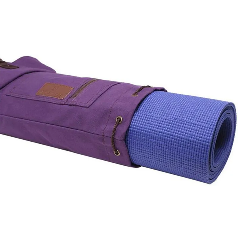  Canvas Yoga Bag Sports Bags Pilates Bag Portable Shoulderbag Men Women Fitness Backpack Sports Gym 