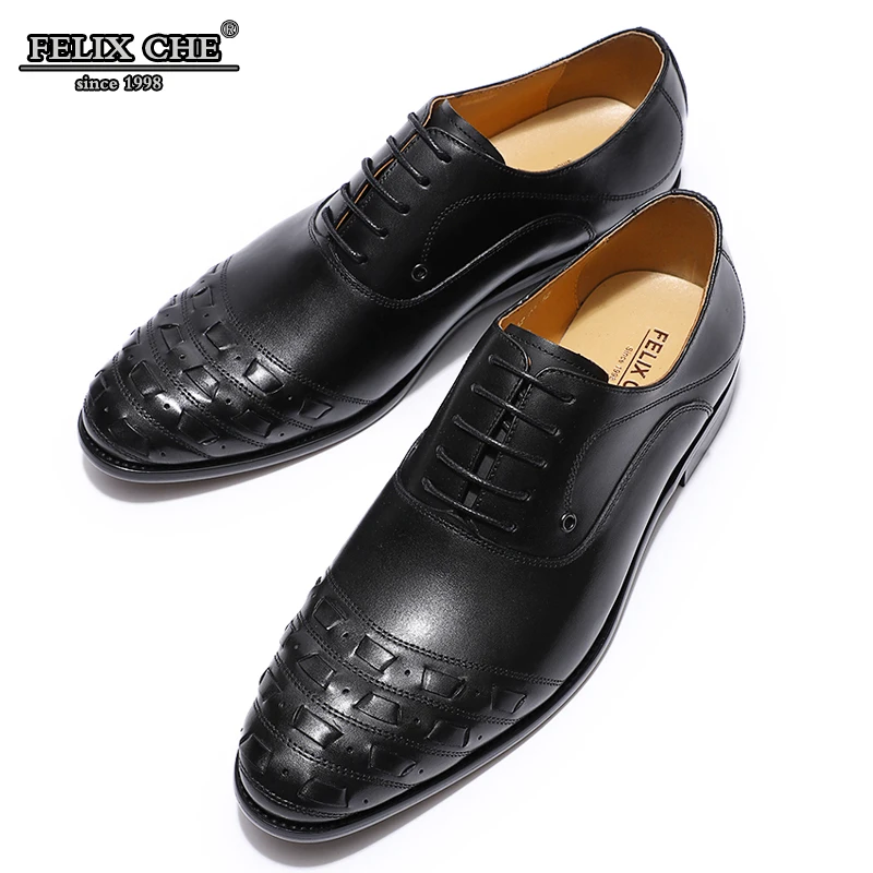 

FELIX CHU BRAND DESIGN MEN DRESS SHOES GENUINE COW LEATHER FORMAL OXFORD SHOES MEN POINTED TOE LACE UP WEDDING PARTY MALE SHOE
